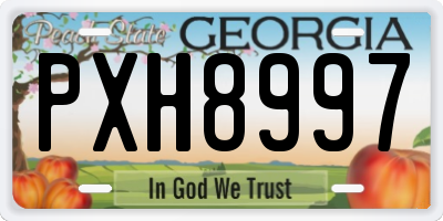 GA license plate PXH8997