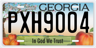 GA license plate PXH9004