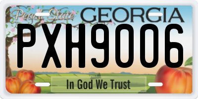 GA license plate PXH9006