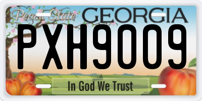 GA license plate PXH9009