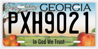 GA license plate PXH9021