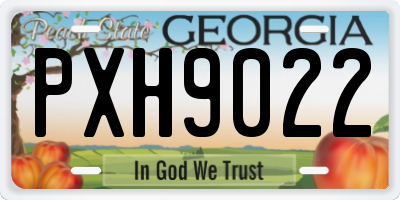 GA license plate PXH9022