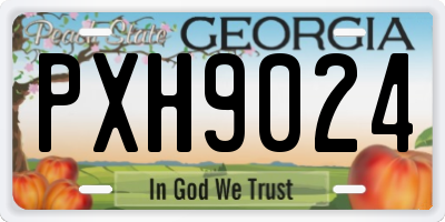 GA license plate PXH9024