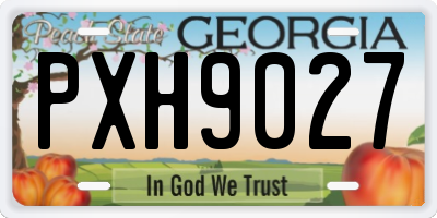 GA license plate PXH9027