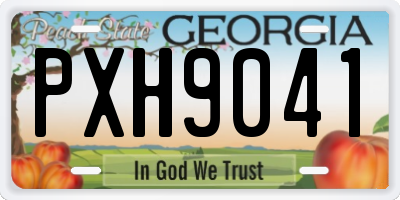 GA license plate PXH9041
