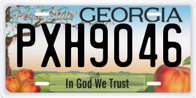 GA license plate PXH9046
