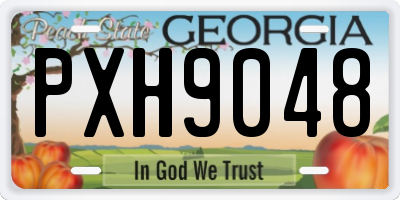 GA license plate PXH9048