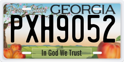 GA license plate PXH9052