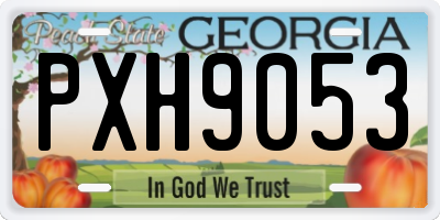 GA license plate PXH9053