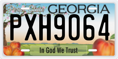 GA license plate PXH9064