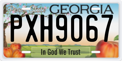 GA license plate PXH9067
