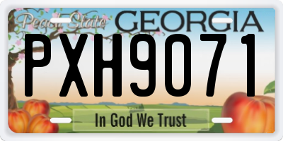GA license plate PXH9071