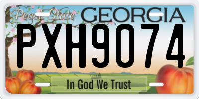 GA license plate PXH9074