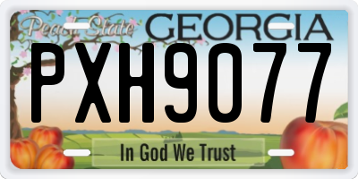 GA license plate PXH9077