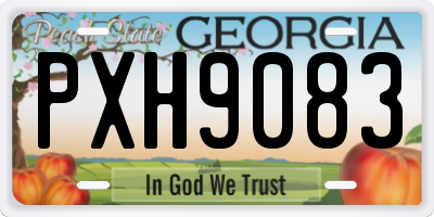 GA license plate PXH9083