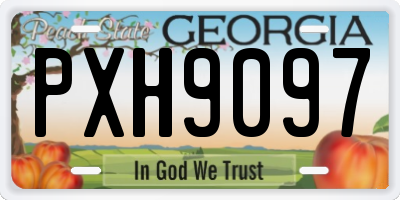 GA license plate PXH9097