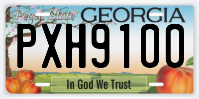 GA license plate PXH9100