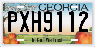 GA license plate PXH9112
