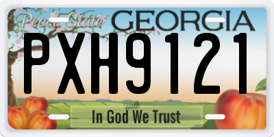 GA license plate PXH9121