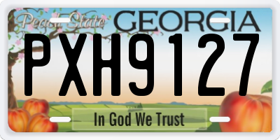 GA license plate PXH9127