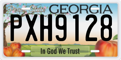 GA license plate PXH9128