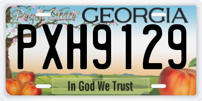 GA license plate PXH9129