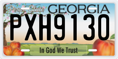 GA license plate PXH9130