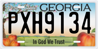 GA license plate PXH9134