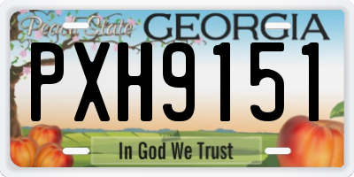 GA license plate PXH9151