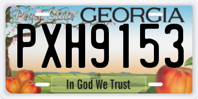 GA license plate PXH9153