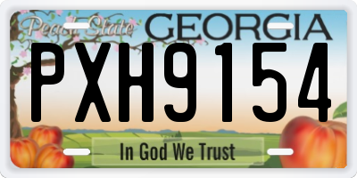 GA license plate PXH9154