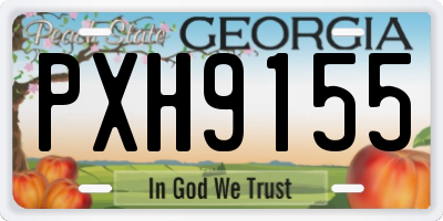 GA license plate PXH9155