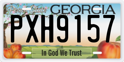 GA license plate PXH9157