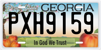 GA license plate PXH9159
