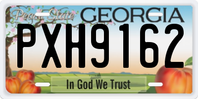 GA license plate PXH9162