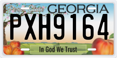 GA license plate PXH9164