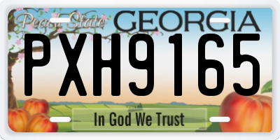 GA license plate PXH9165