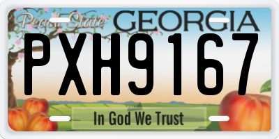 GA license plate PXH9167