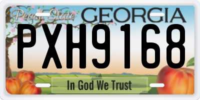 GA license plate PXH9168