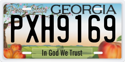 GA license plate PXH9169