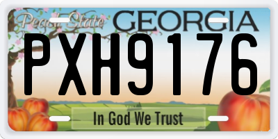 GA license plate PXH9176