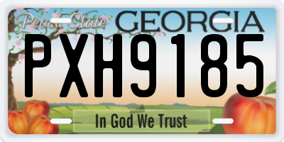 GA license plate PXH9185