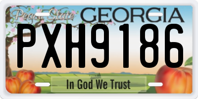 GA license plate PXH9186