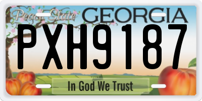 GA license plate PXH9187
