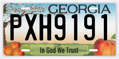 GA license plate PXH9191