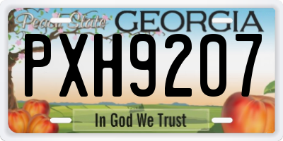 GA license plate PXH9207