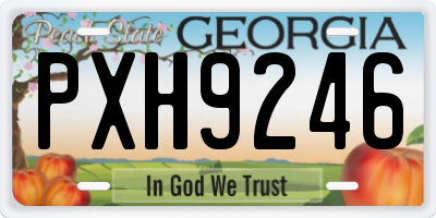 GA license plate PXH9246