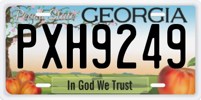 GA license plate PXH9249