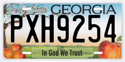 GA license plate PXH9254