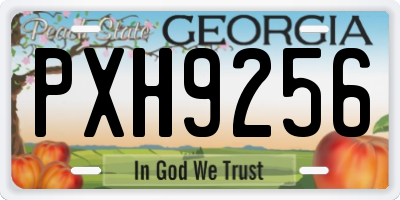 GA license plate PXH9256